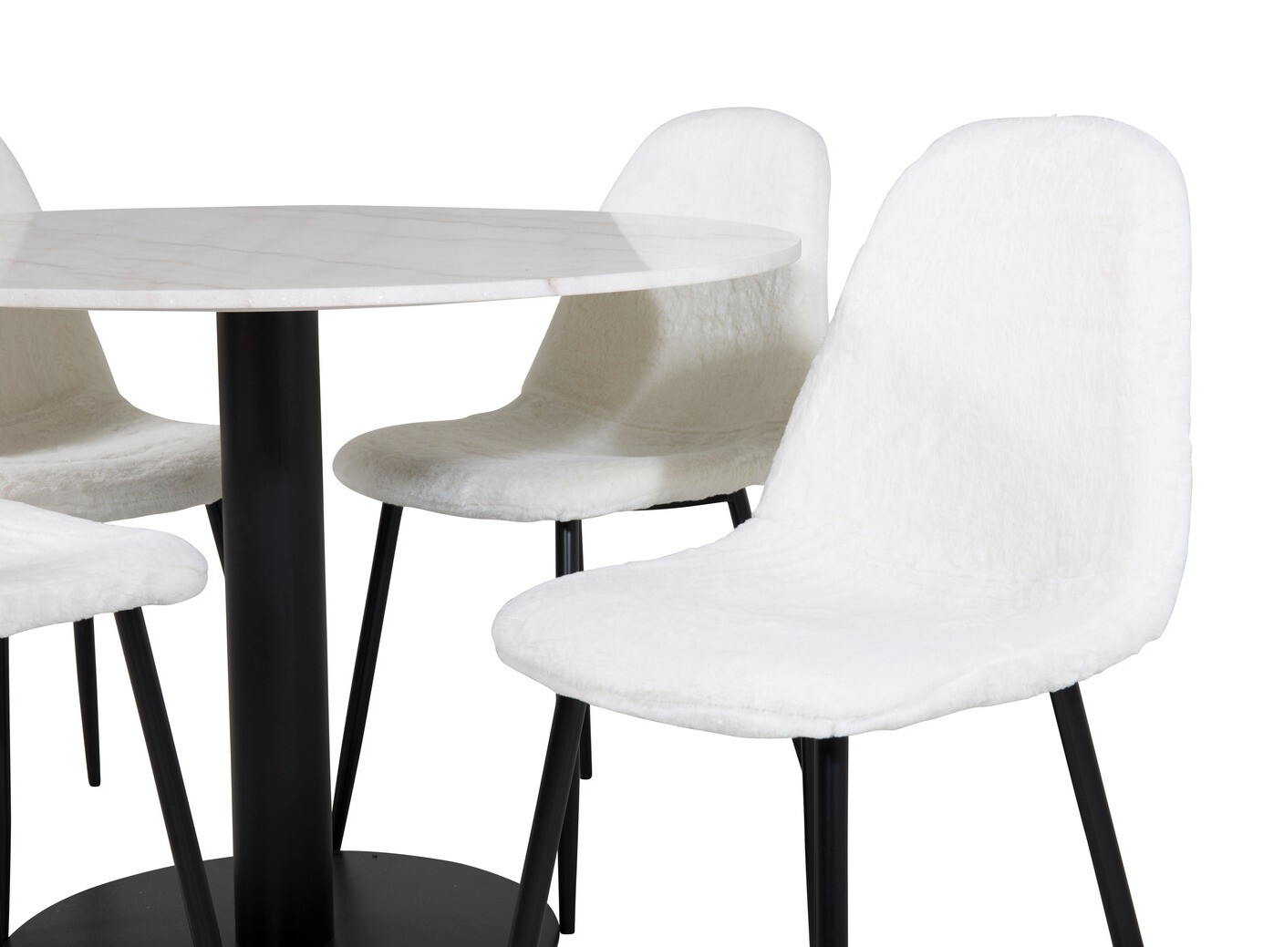 Dining set Dallas 1613 (White + Black)