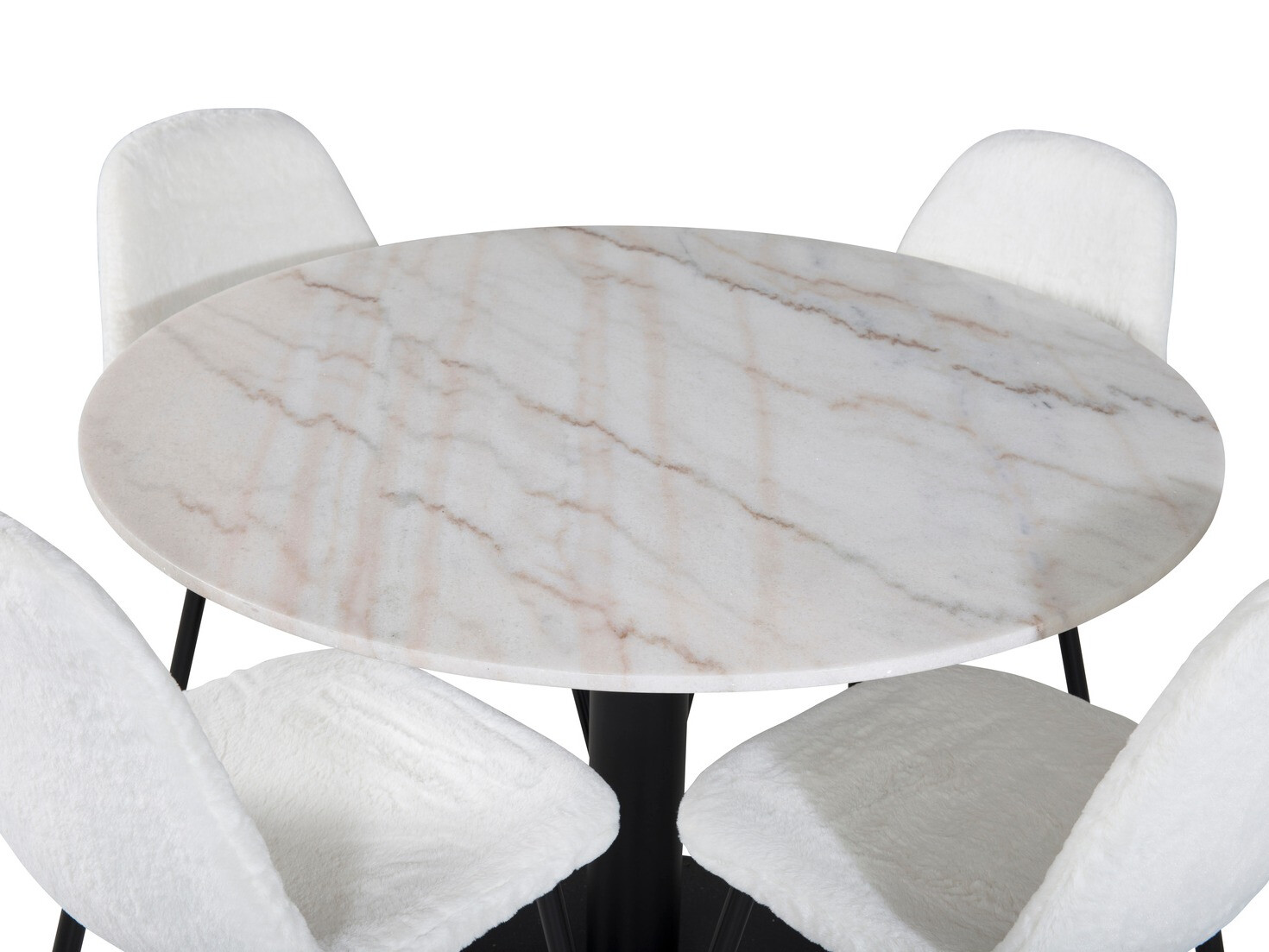 Dining set Dallas 1613 (White + Black)