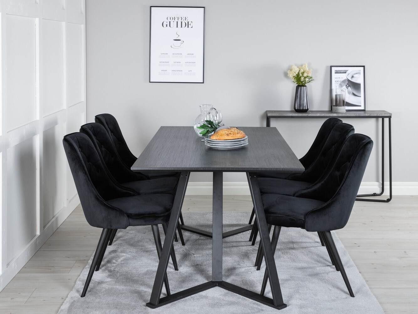 Dining set Dallas 1628 (Black)