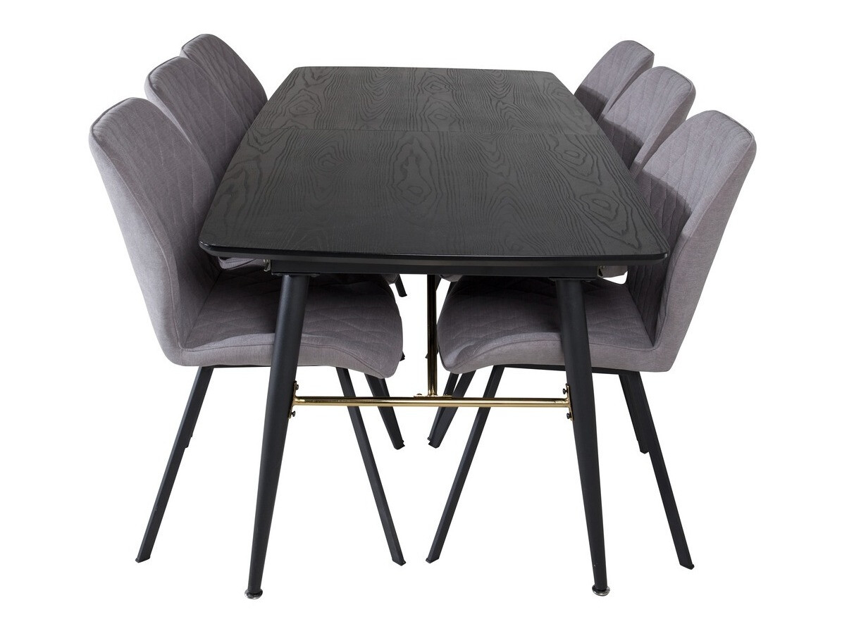 Dining set Dallas 1647 (Grey + Black)
