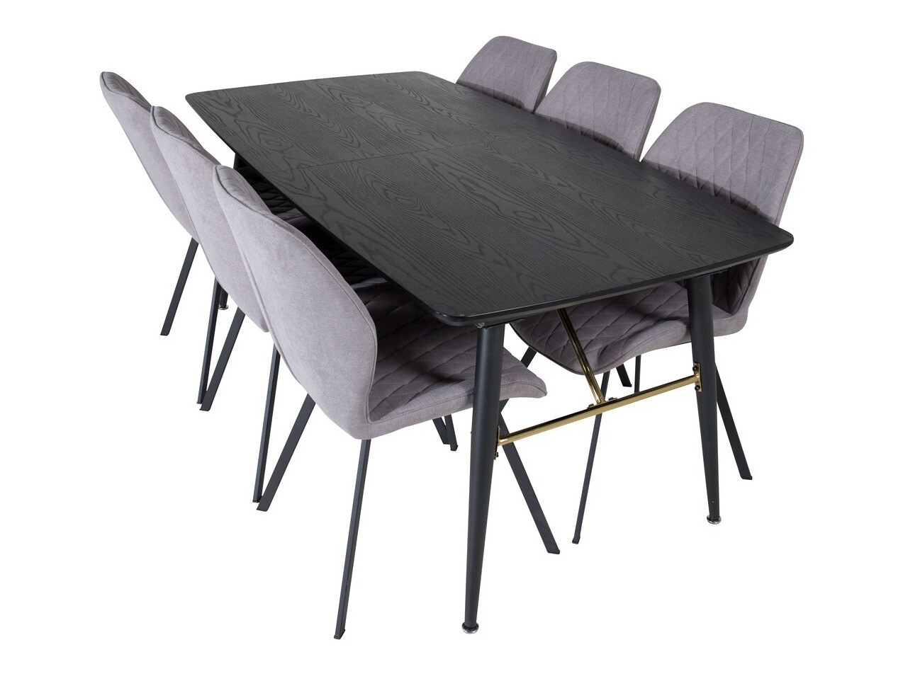 Dining set Dallas 1647 (Grey + Black)