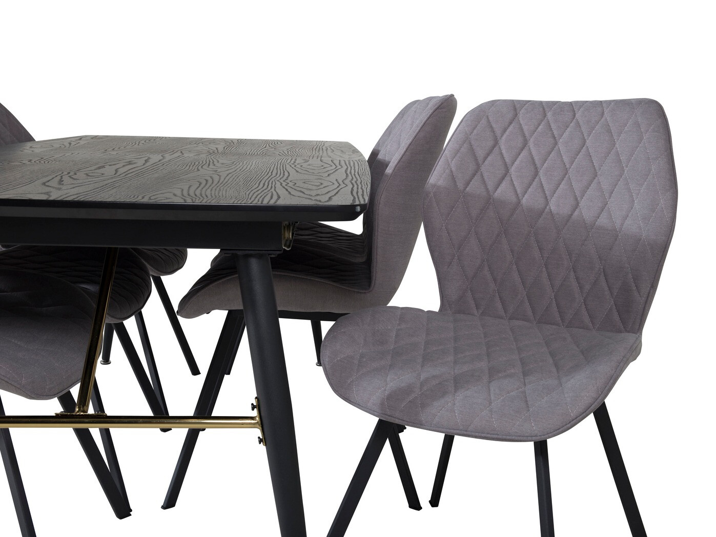 Dining set Dallas 1647 (Grey + Black)