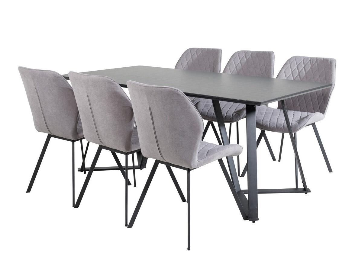 Dining set Dallas 1685 (Grey + Black)