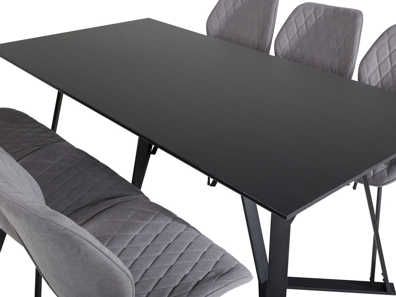 Dining set Dallas 1685 (Grey + Black)