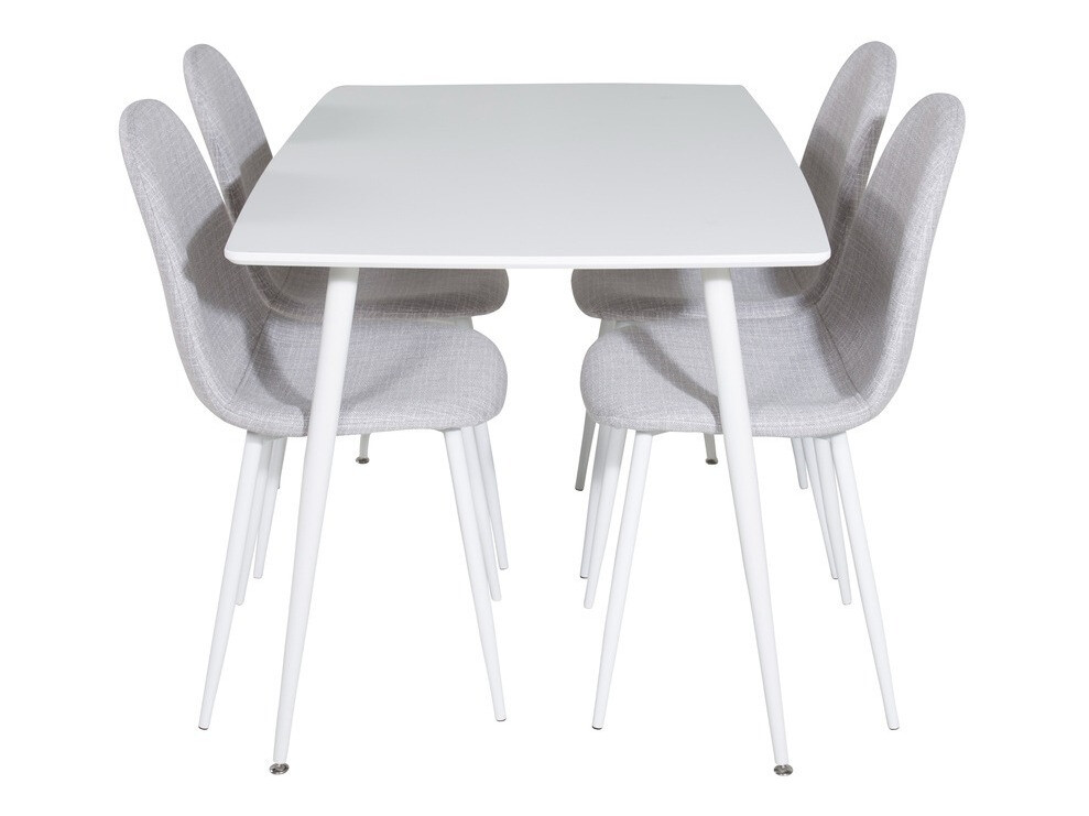 Σετ τραπεζαρίας Dallas 2040 (Άσπρο + Ανοιχτό γκρι)