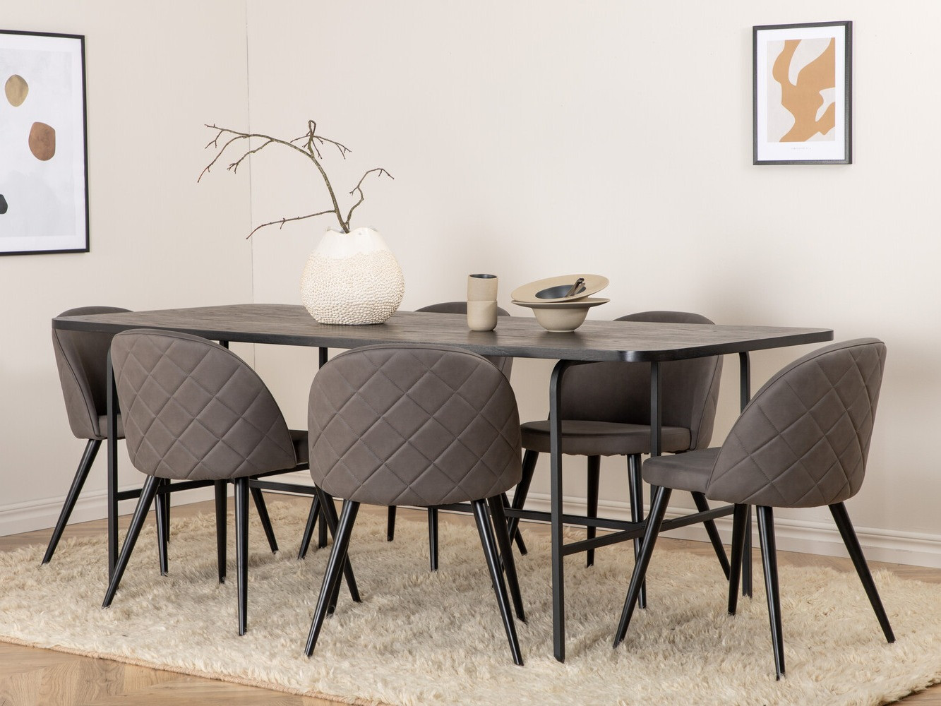 Dining set Dallas 2784 (Grey + Black)