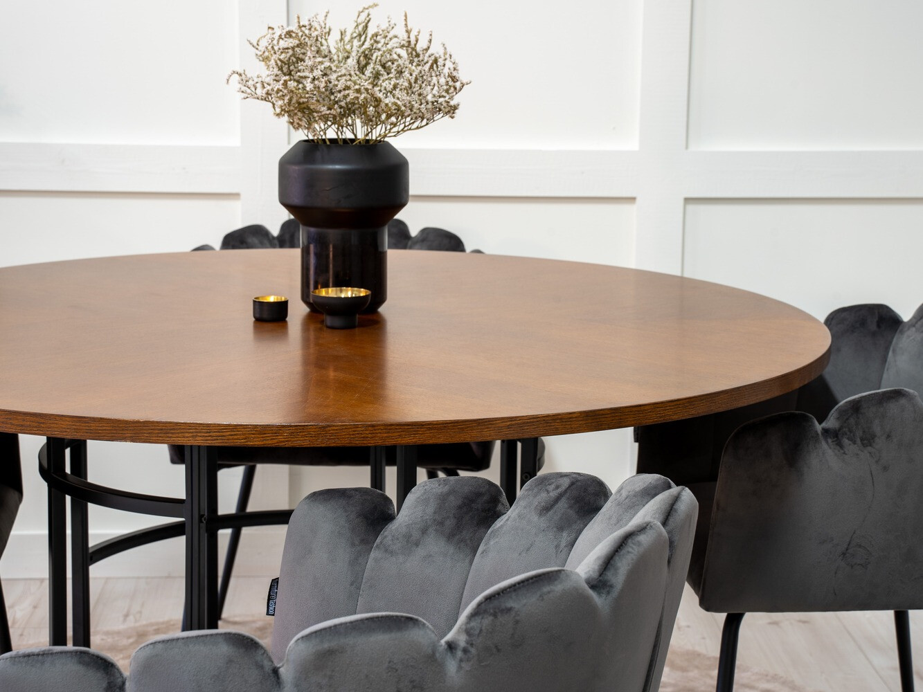 Dining set Dallas 310 (Grey + Black)