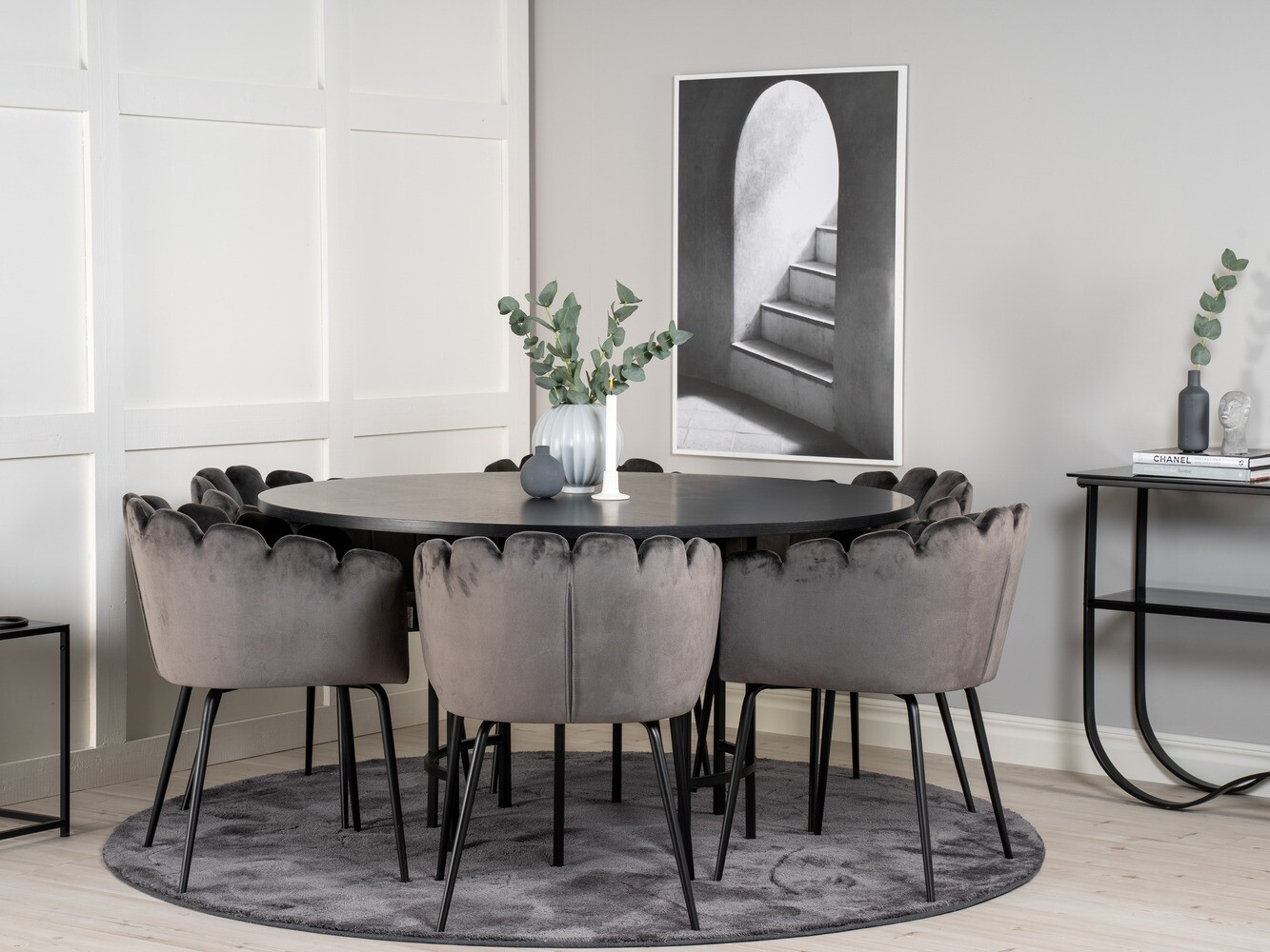 Dining set Dallas 312 (Grey + Black)