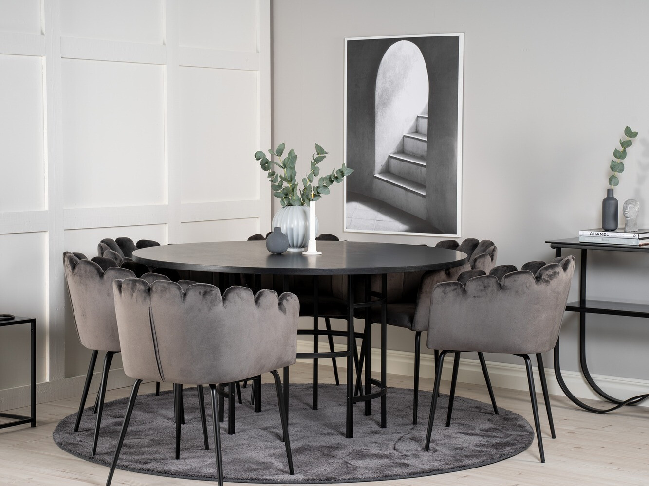 Dining set Dallas 312 (Grey + Black)