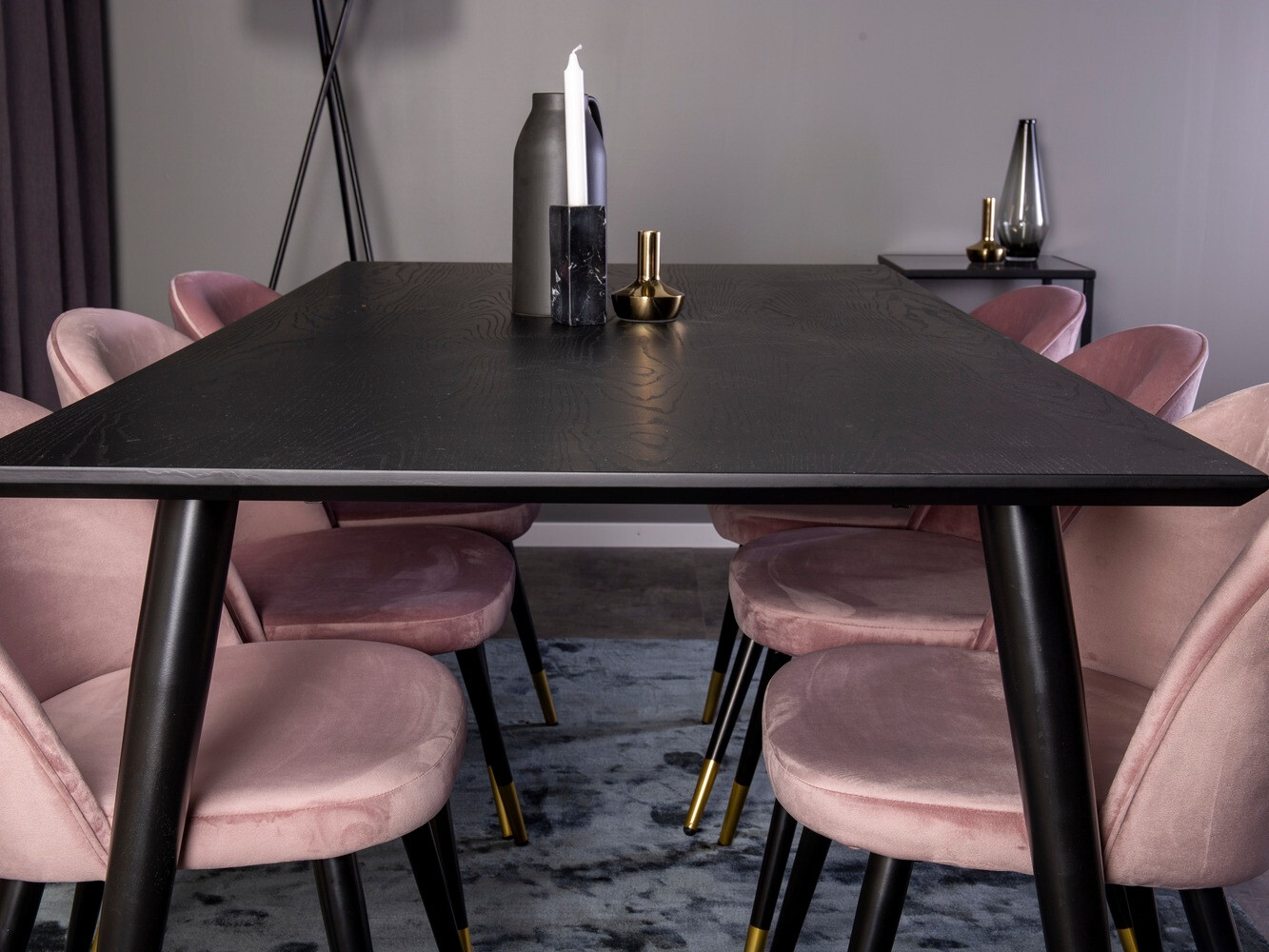 Dining set Dallas 346 (Pink + Black)