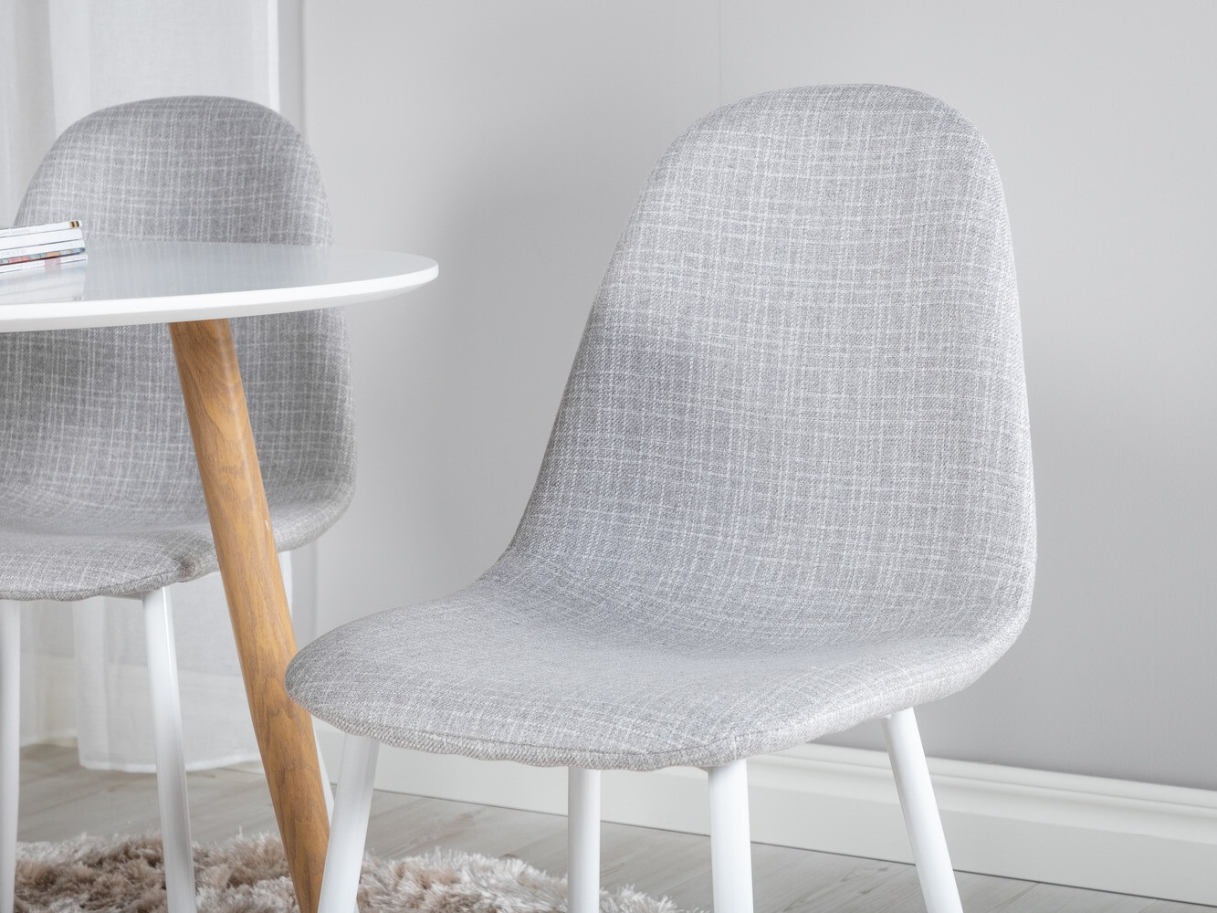 Σετ τραπεζαρίας Dallas 291 (Ανοιχτό γκρι + Άσπρο)