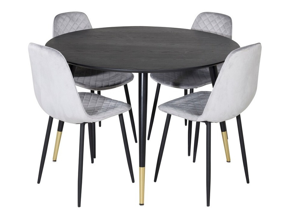 Dining set Dallas 1183 (Grey + Black)