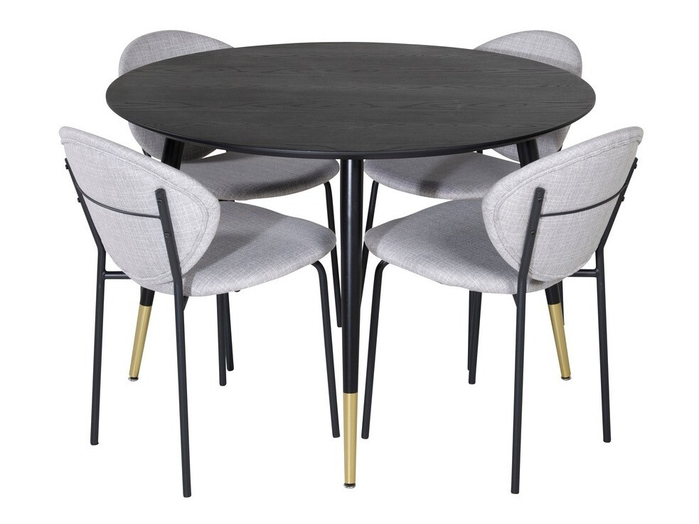 Dining set Dallas 1186 (Grey + Black)