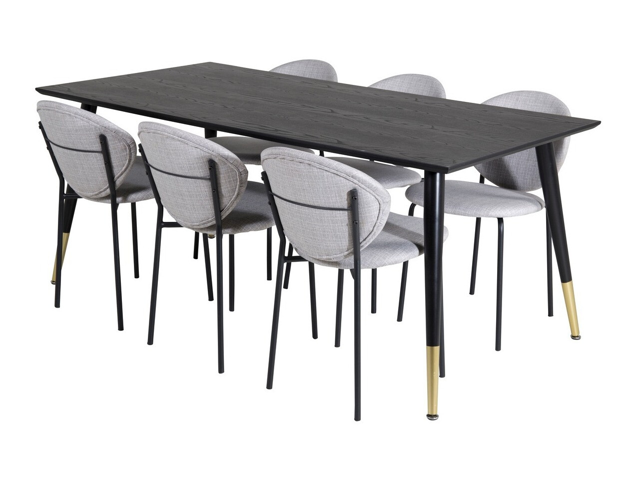 Dining set Dallas 1260 (Grey + Black)