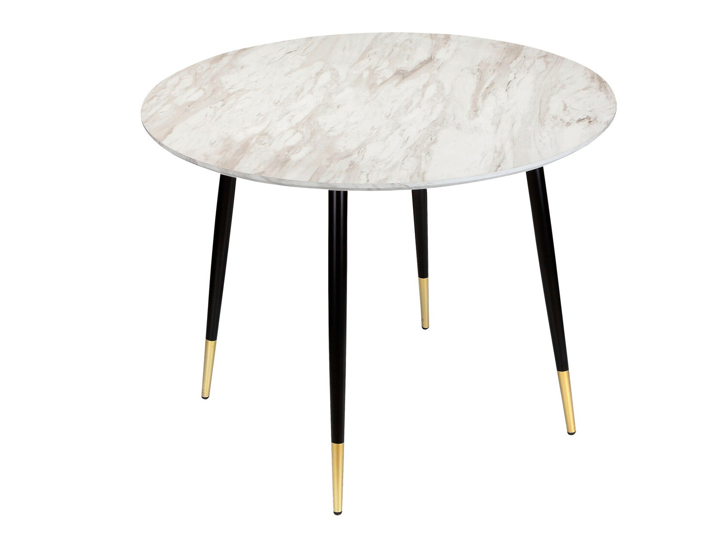 Table Denton 761 (Grey marble + Black + Golden)