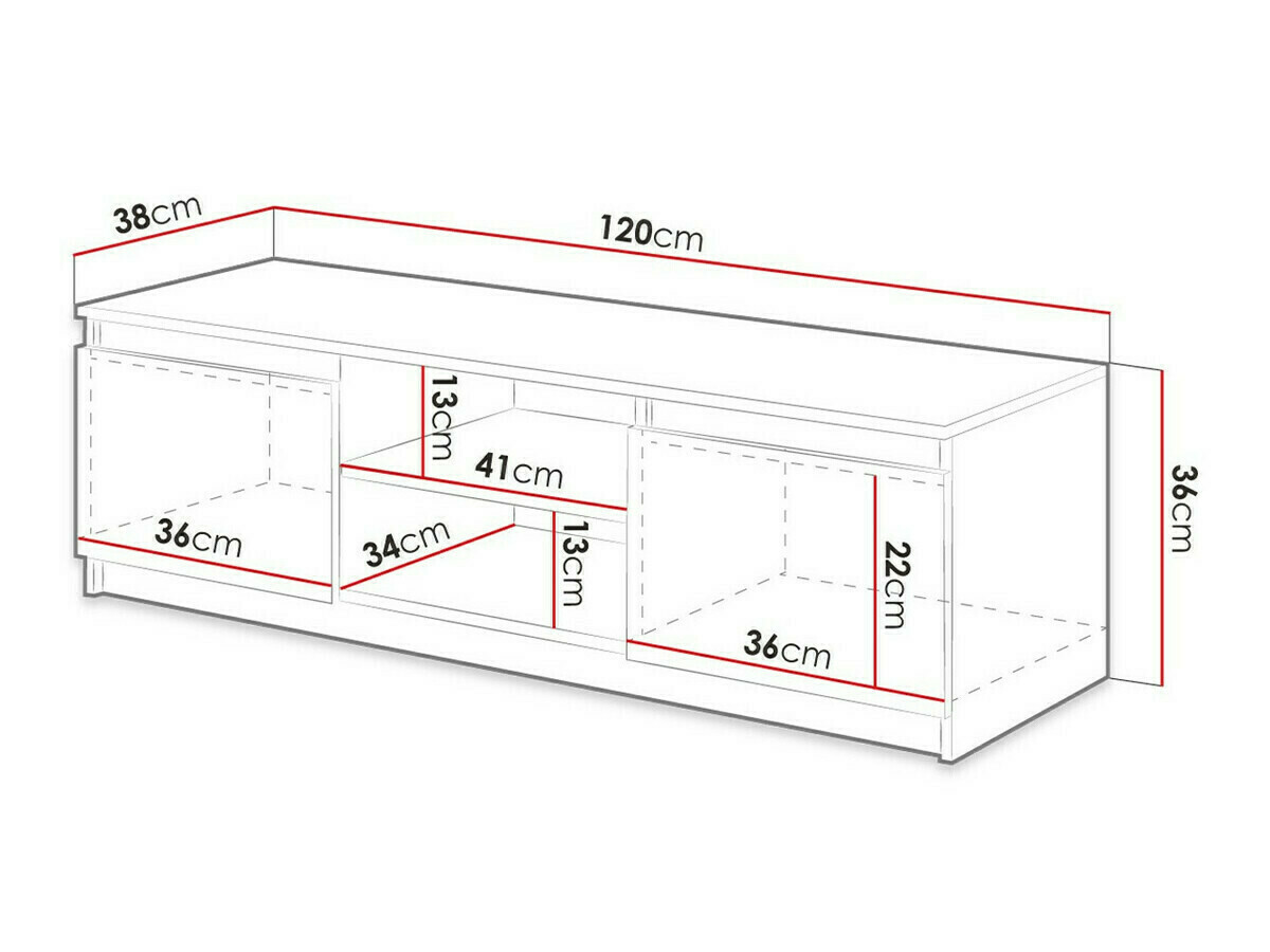 TV stand Sarasota 139 (Chestnut)
