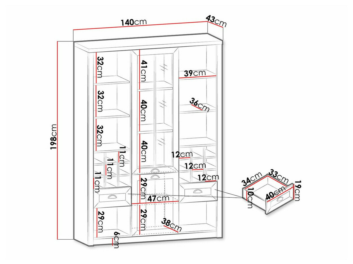 Bookcase Ferdore 155
