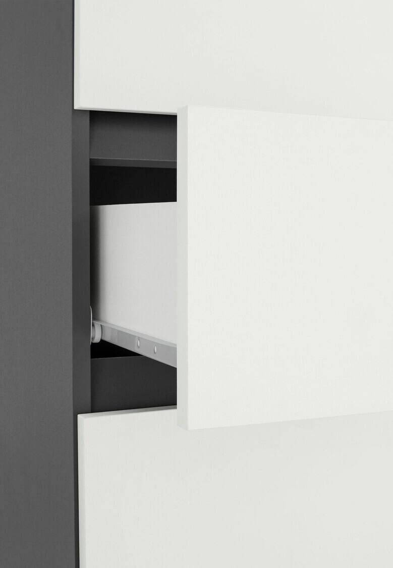 Όρθιο ντουλάπι μπάνιου Soncamu 106 (Άσπρο + Ανθρακί)