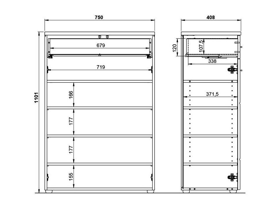 Shoe shelf Salciro 100