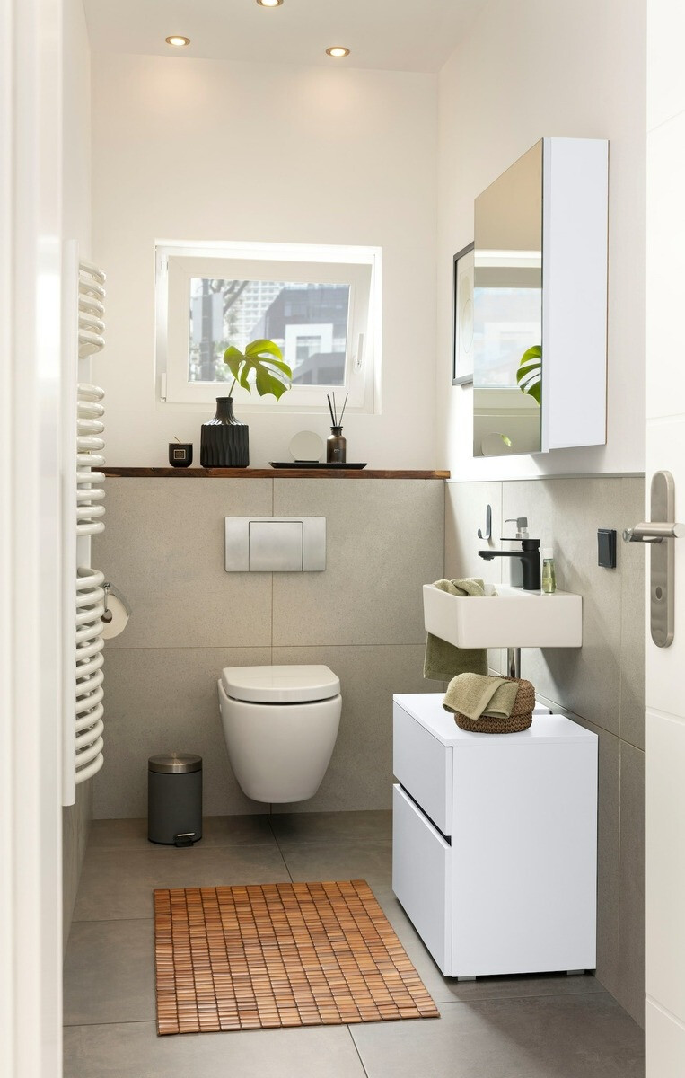 Standing bathroom cabinet for washbasin Soncamu 110 (White)