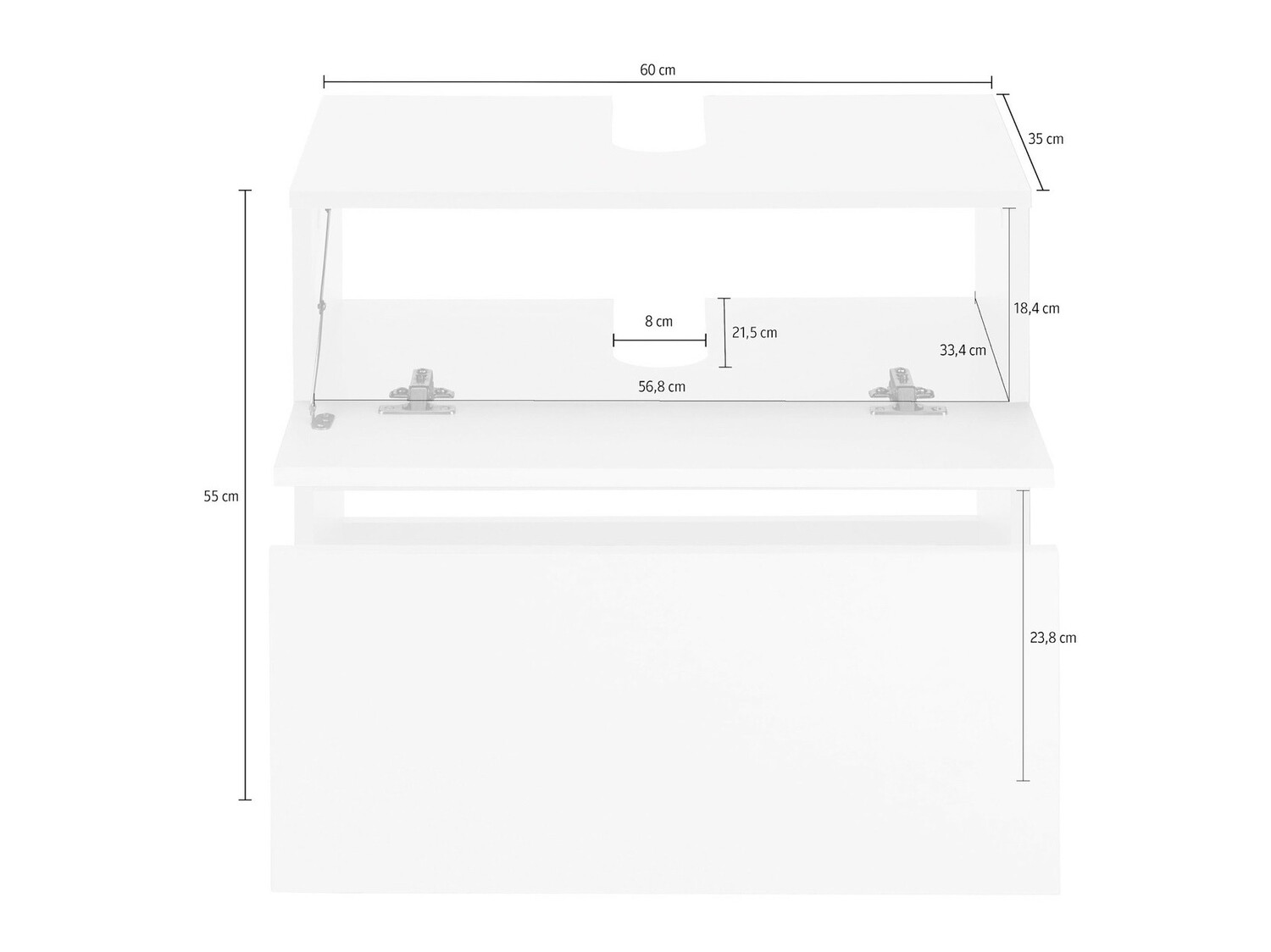 Standing bathroom cabinet for washbasin Soncamu 110 (White)