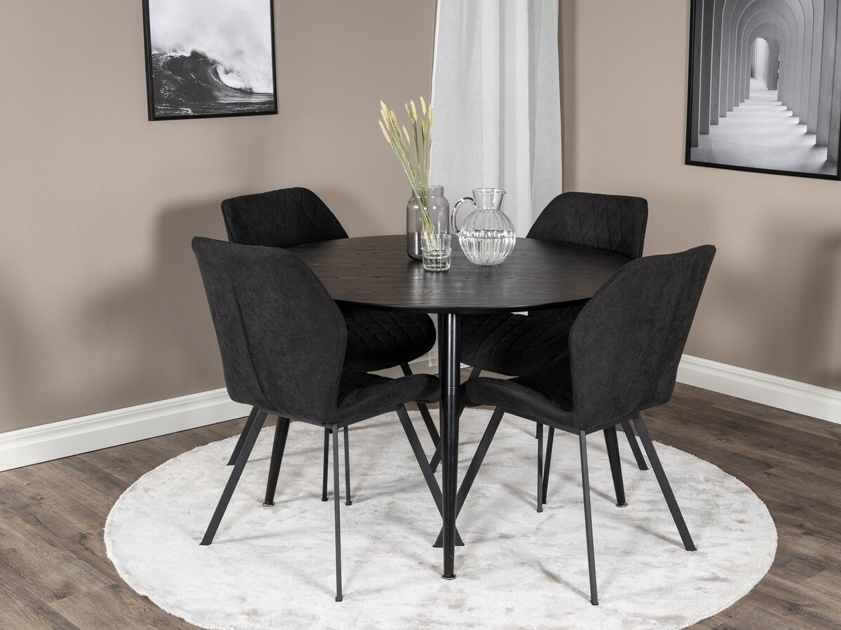 Σετ τραπεζαρίας Dallas 1562 (Μαύρο)