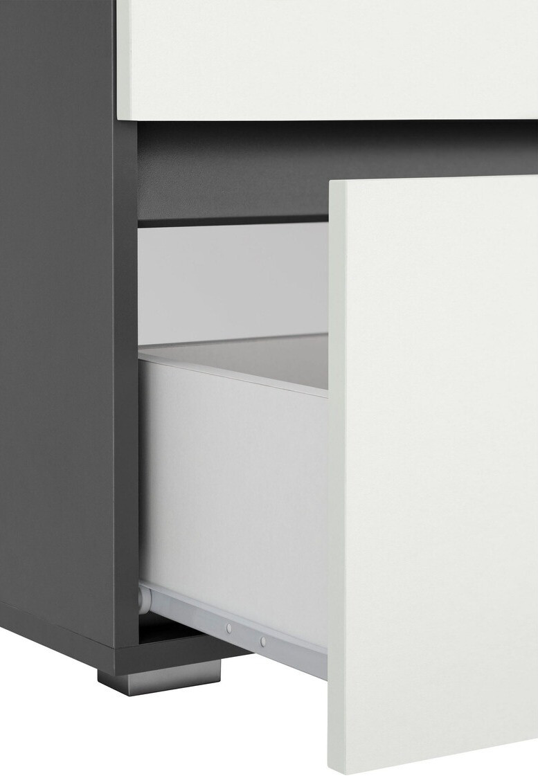 Standing bathroom cabinet for washbasin Soncamu 109 (White + Anthracite)