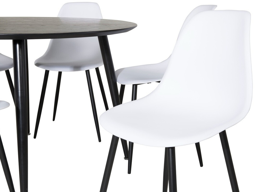 Dining set Dallas 1563 (White + Black)