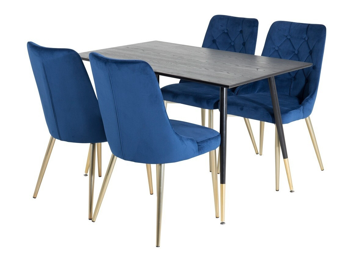 Dining set Dallas 1673 (Blue + golden)