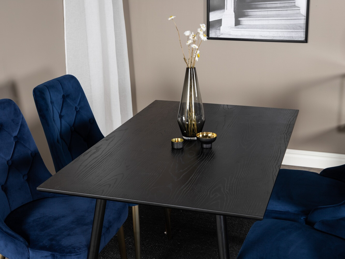 Dining set Dallas 1673 (Blue + golden)