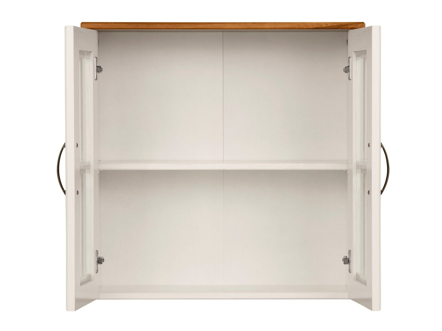 Επιτοίχιο ντουλάπι μπάνιου Ophlevu 104 (Άσπρο + Μελί δρυς)