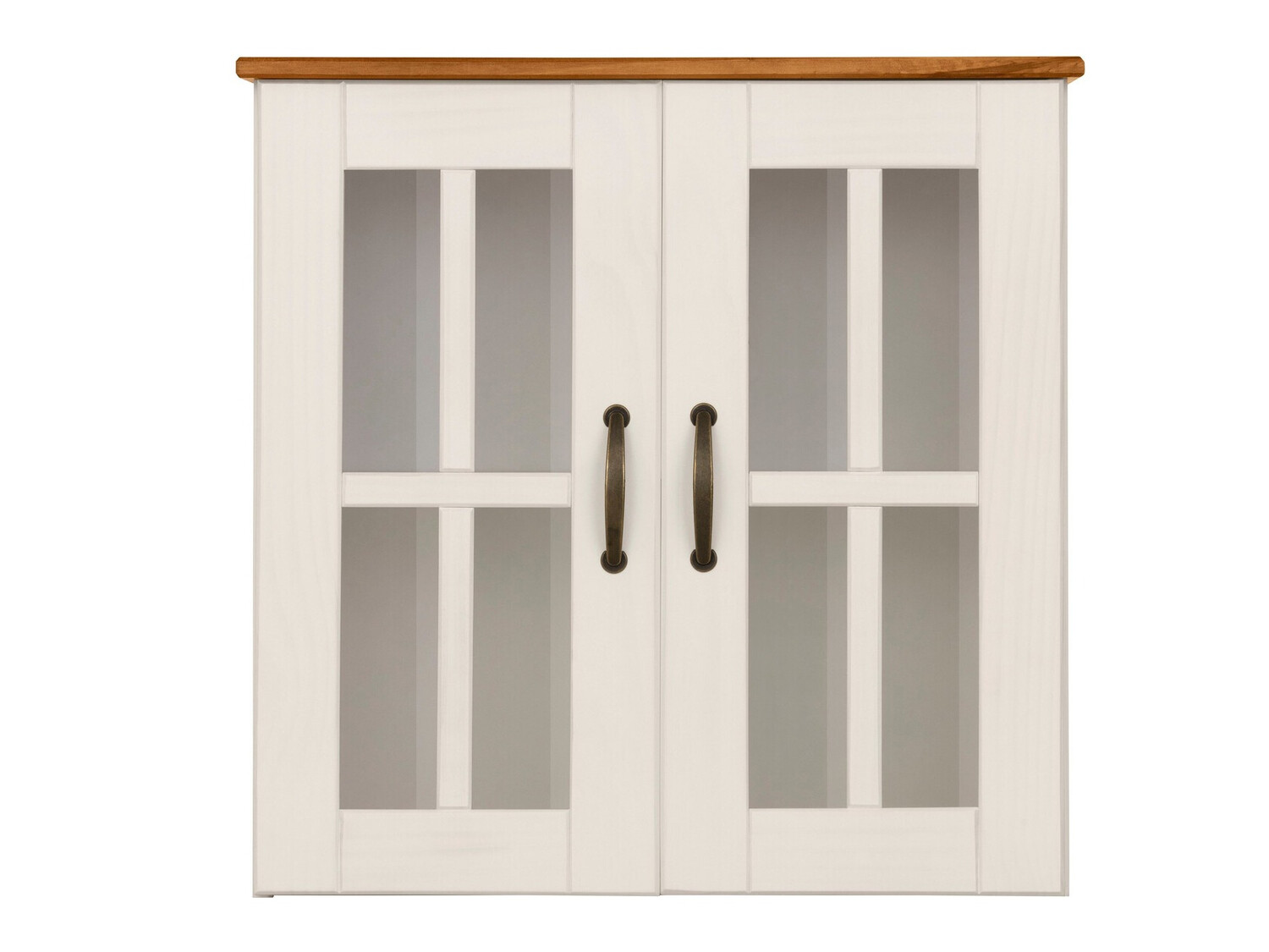 Επιτοίχιο ντουλάπι μπάνιου Ophlevu 104 (Άσπρο + Μελί δρυς)