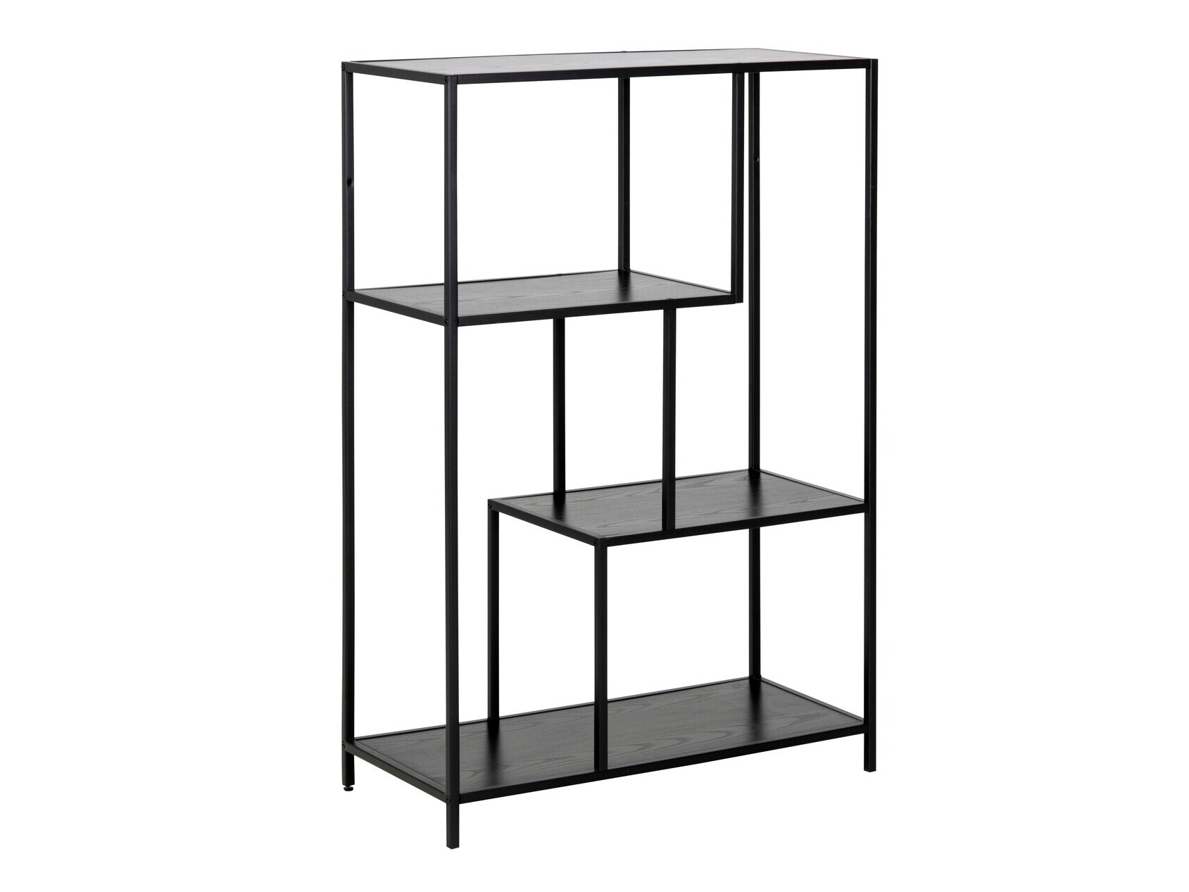 Bookcase Norsica Sevferi 103 (Black ash + Black)