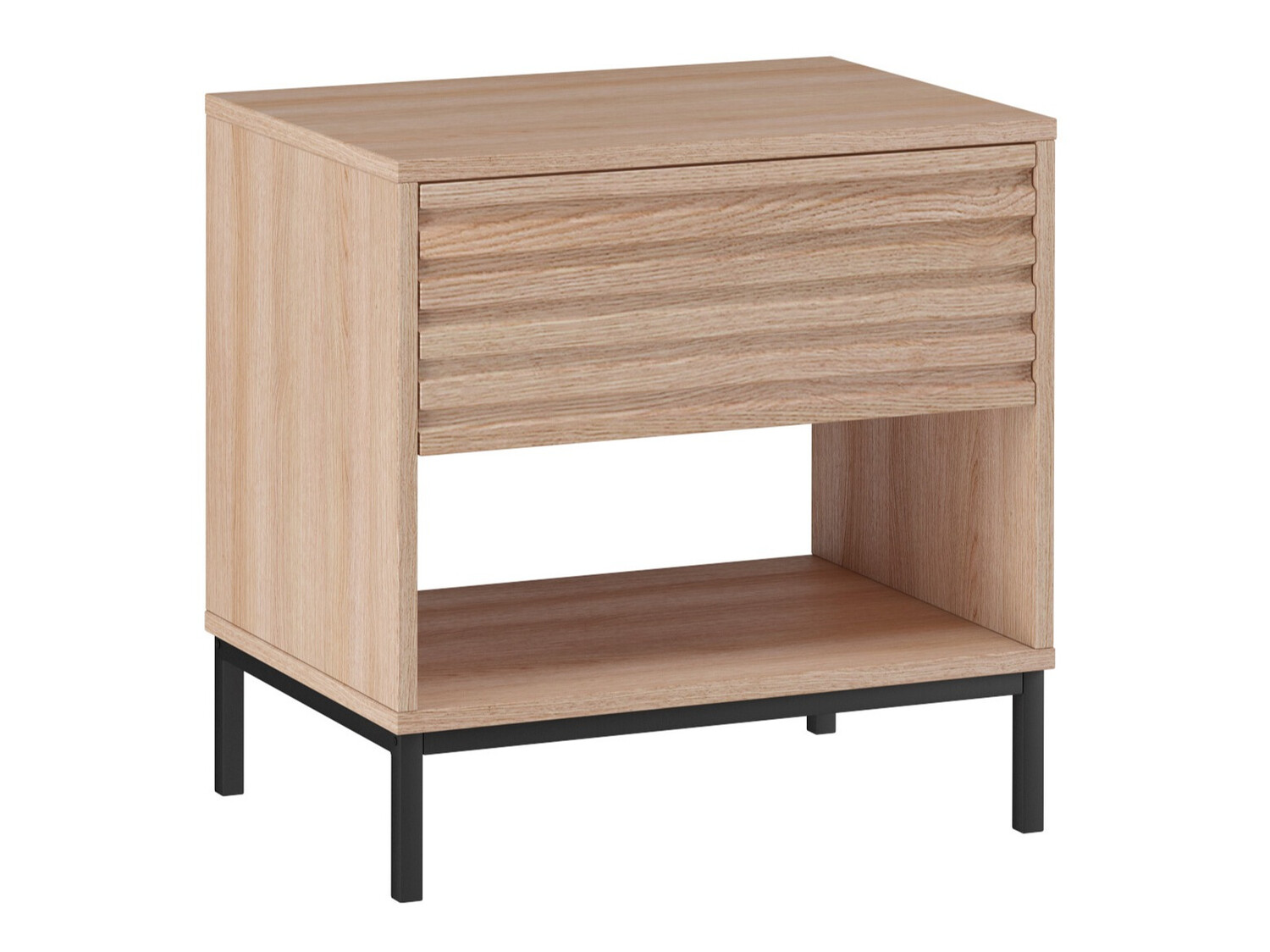 Bedside table Denton 845 (Black + Oak)