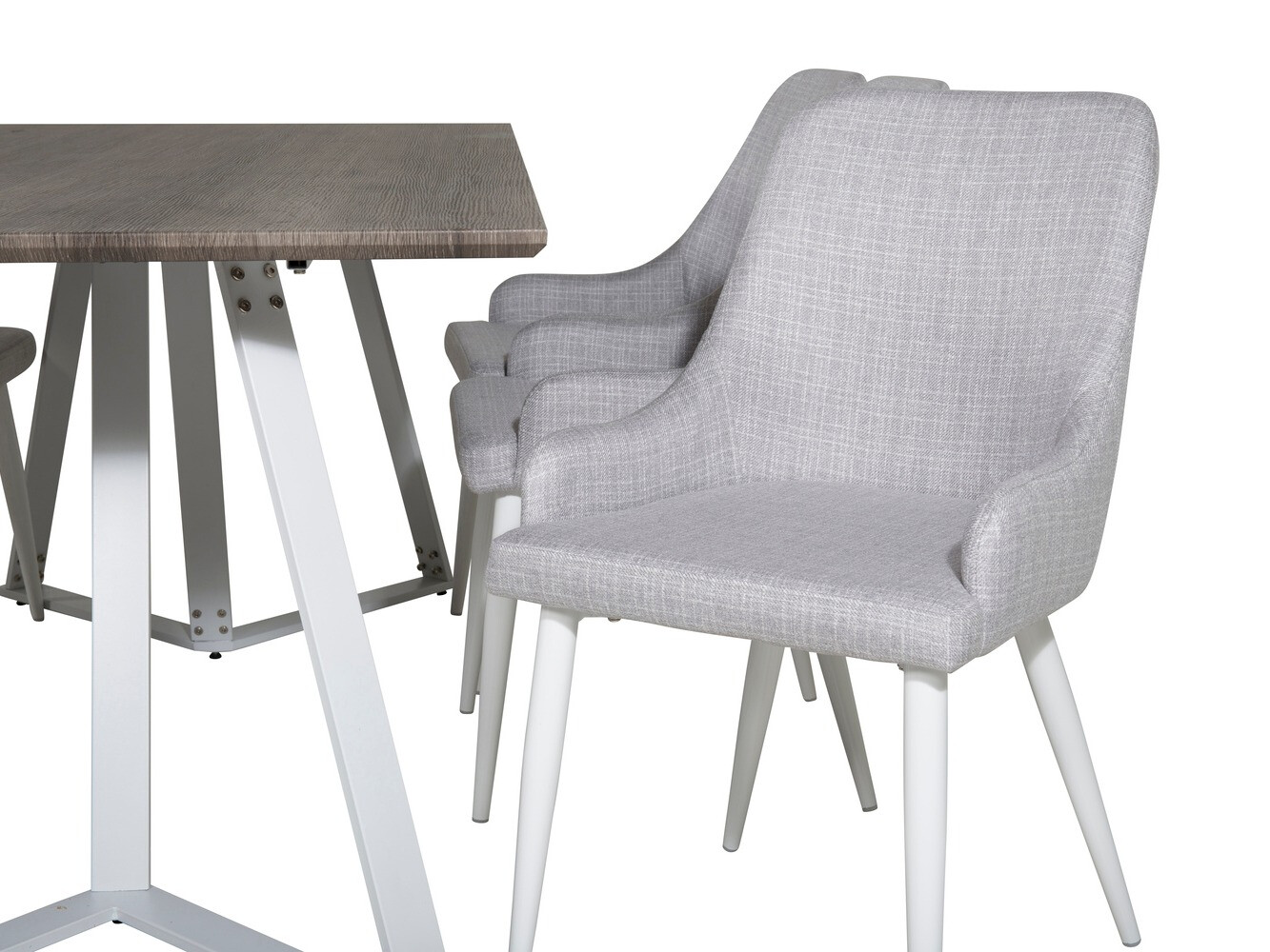Dining set Dallas 1973 (White + Light grey)