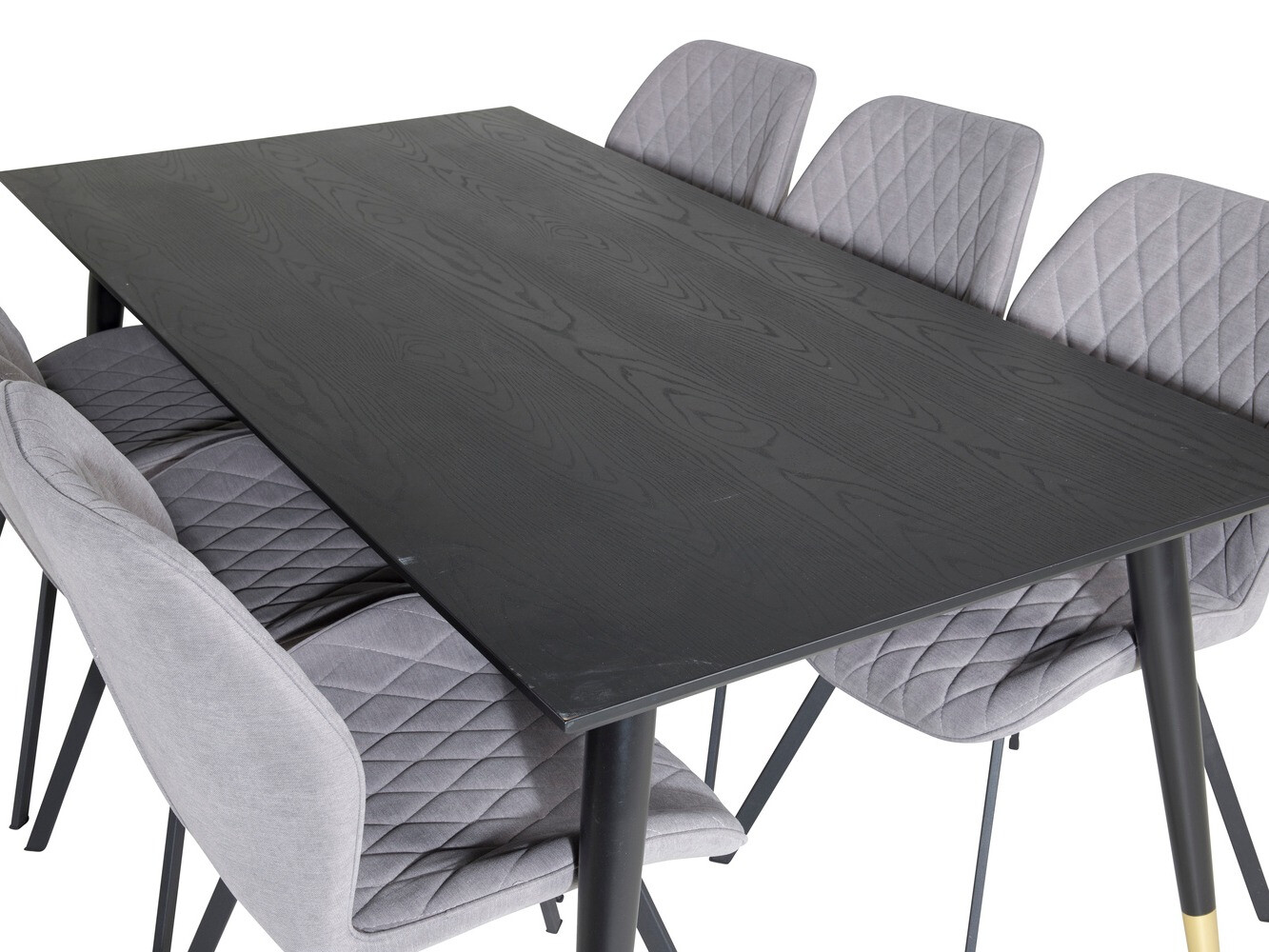 Dining set Dallas 2582 (Black + Brass)