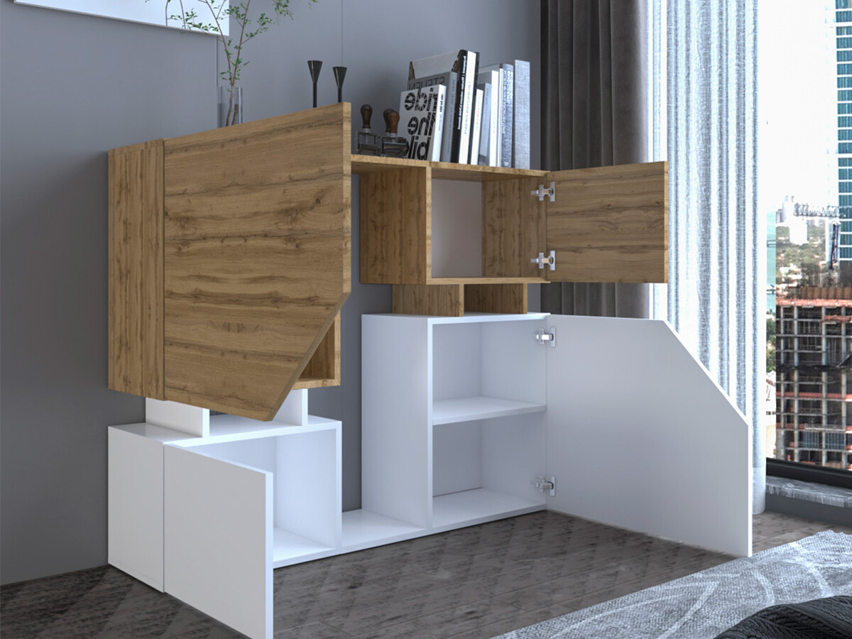 Σετ επίπλων σαλονιού Comfivo Daldune 103 (Δρυς wotan + Ανθρακί)