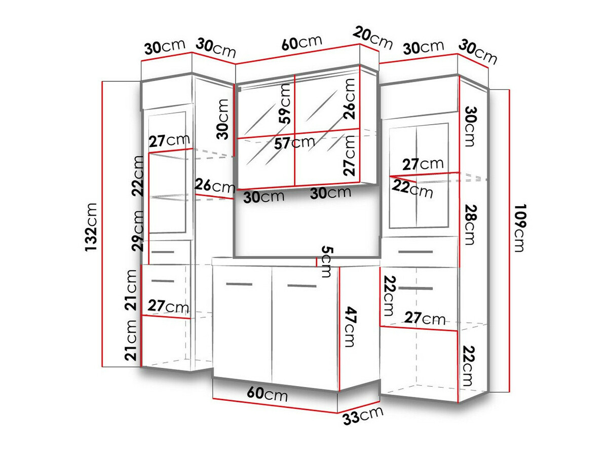 Σετ μπάνιου Scientia III (Γυαλιστερό λευκό + Άσπρο)