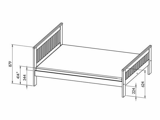 Bed Ogden 162 (White)
