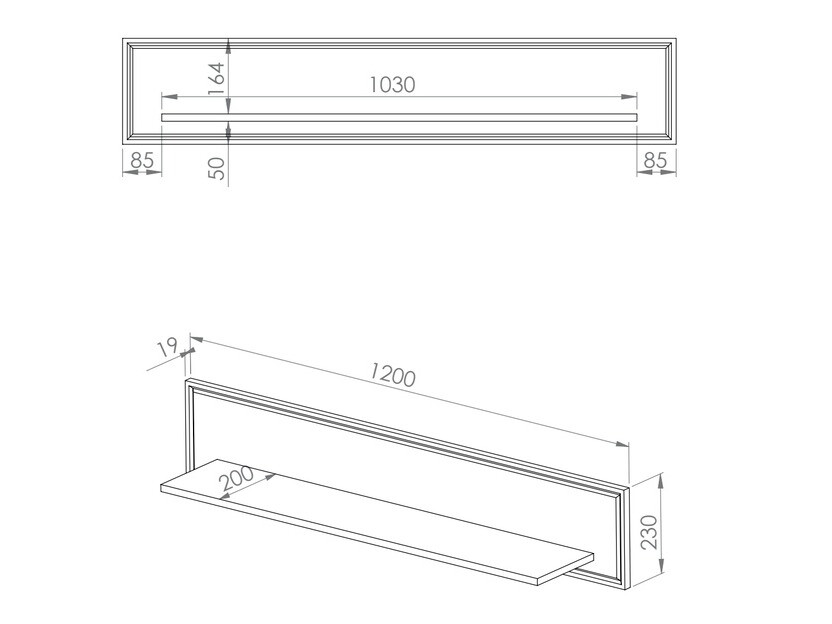 Ράφι τοίχου Elbrevi 108