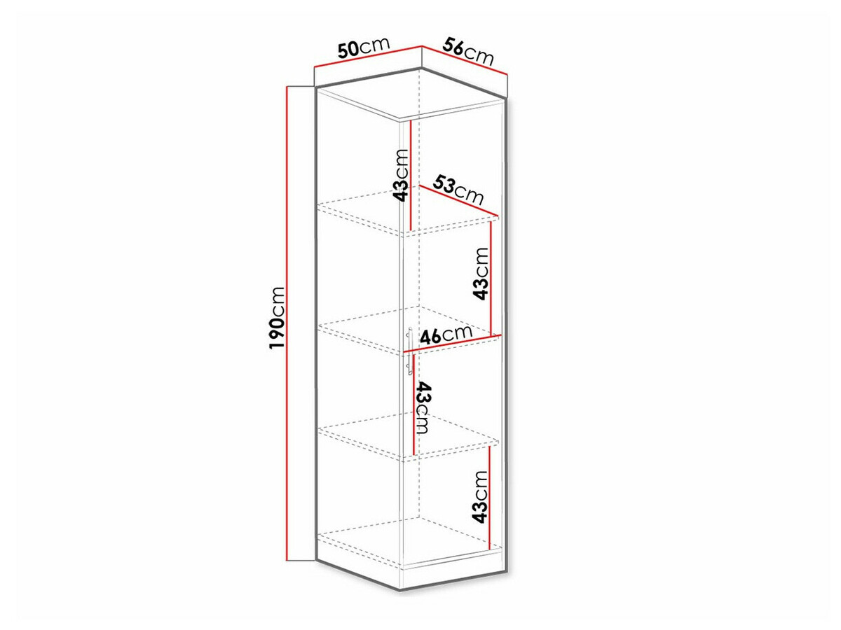 Bookcase Cavmero 107 (Anthracite)