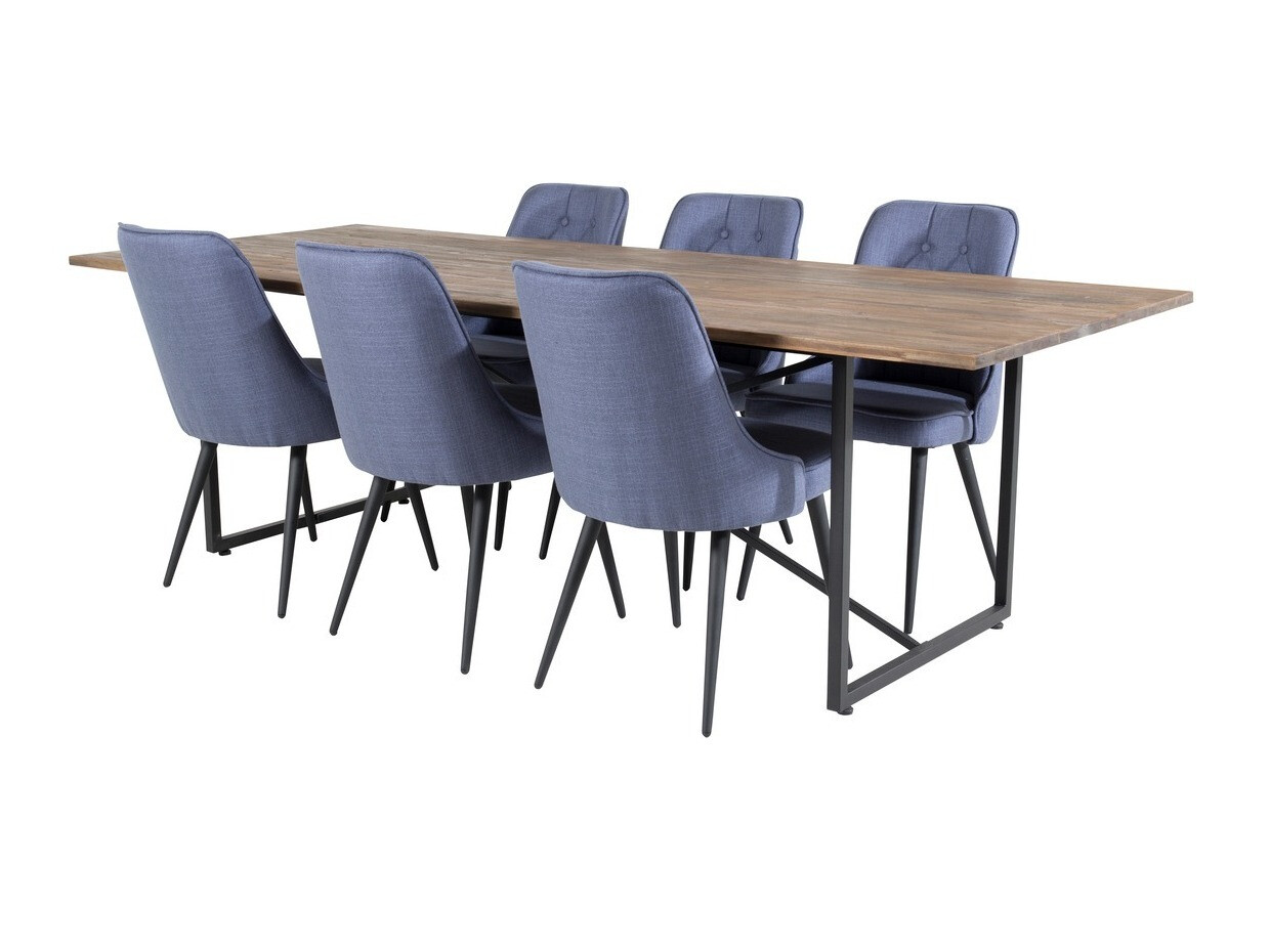 Dining set Dallas 1865 (Black + Blue)