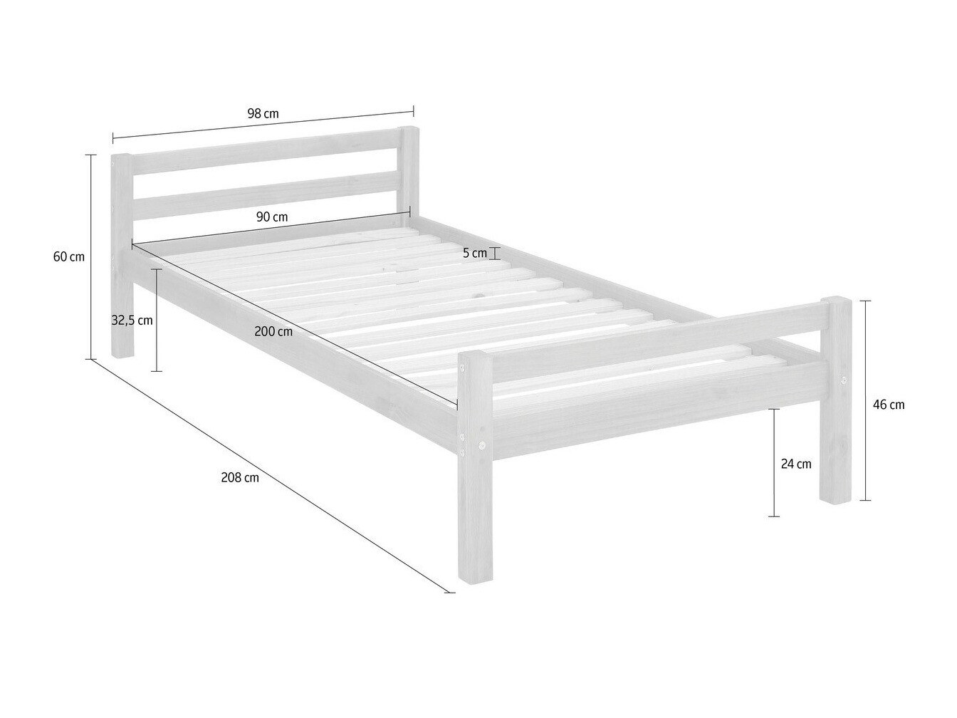 Bed Ruvfiva 109 (Pine)