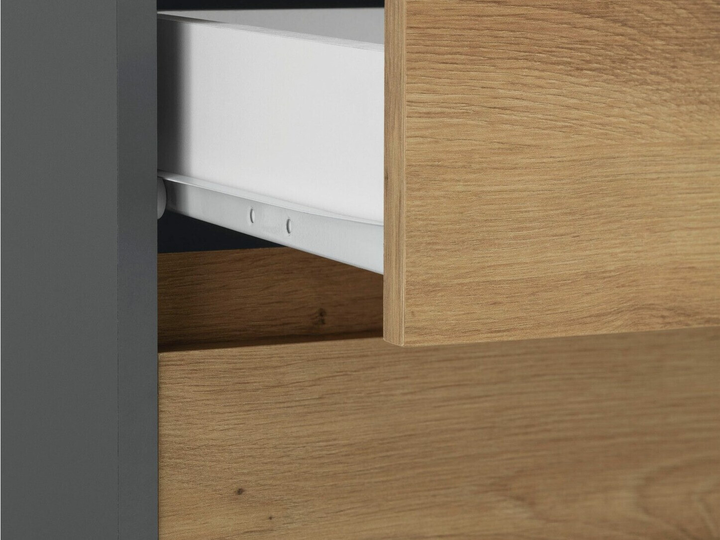 Shoe shelf Ruvciri 101 (Oak + Anthracite)