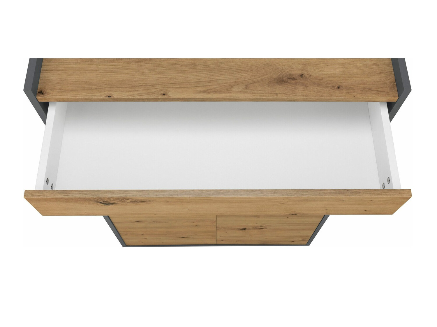 Shoe shelf Ruvciri 101 (Oak + Anthracite)