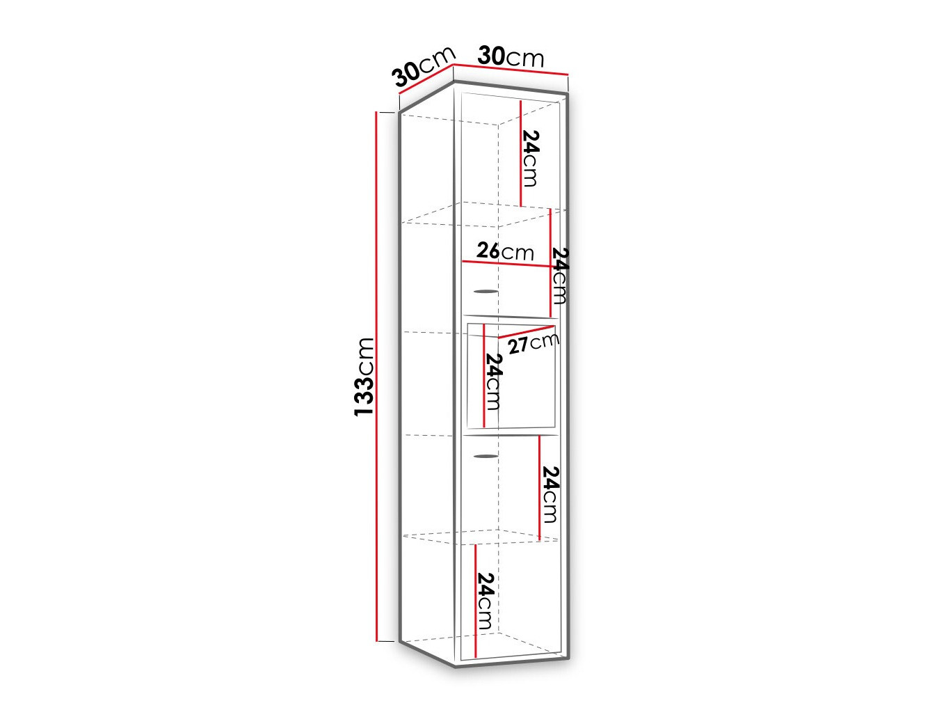 Επιτοίχιο ντουλάπι μπάνιου Velum (Μαύρο + Artisan βελανιδιά)