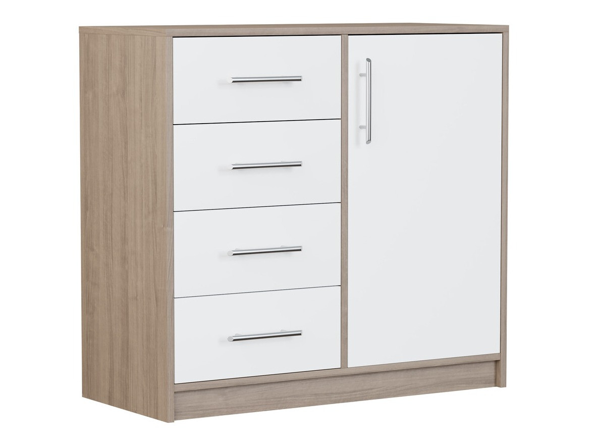 Συρταριέρα Cavmero 108 (Sonoma οξιά + Άσπρο)