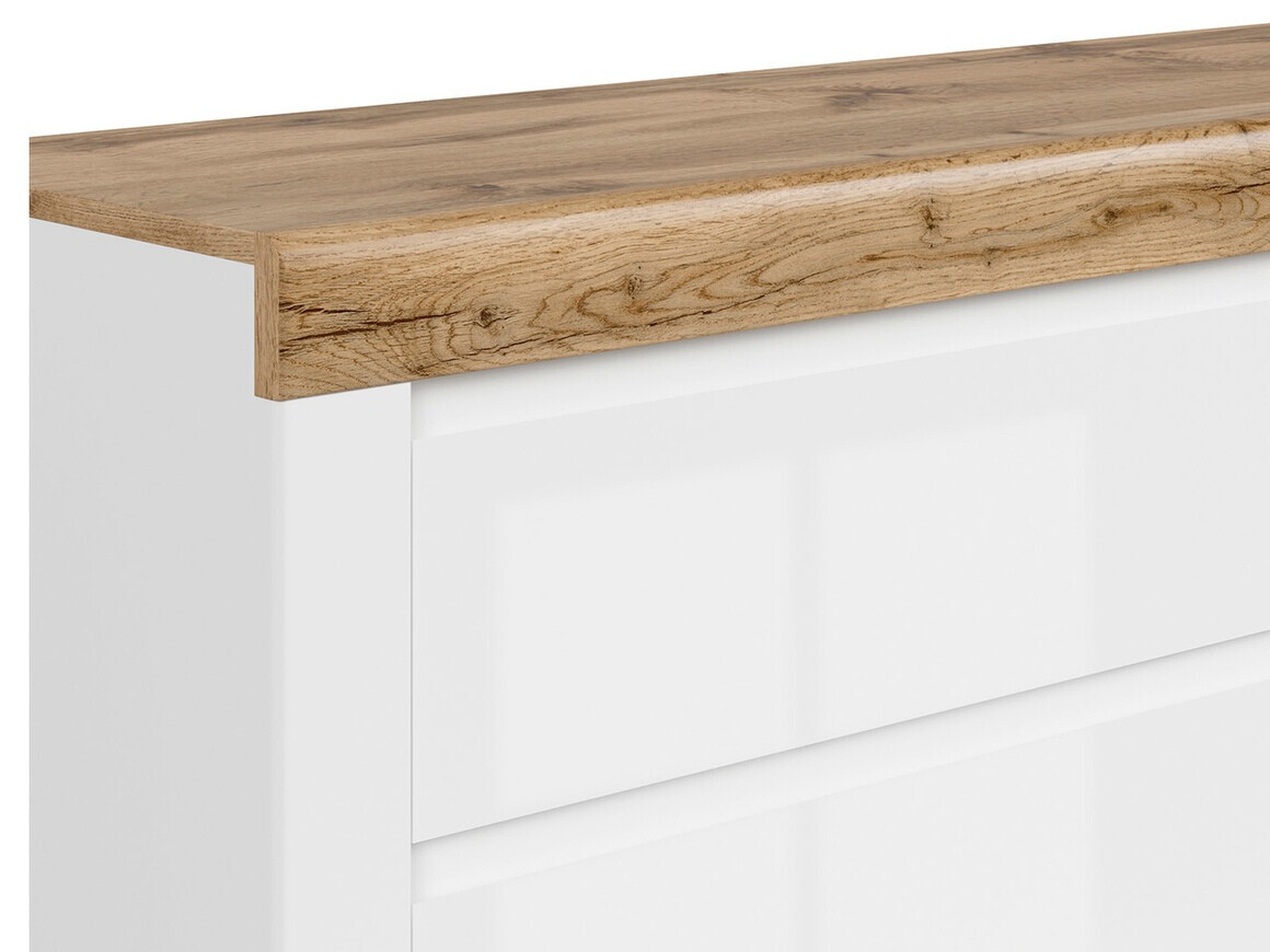 Συρταριέρα Sonsoru 100 (Άσπρο + Γυαλιστερό λευκό + Δρυς wotan)