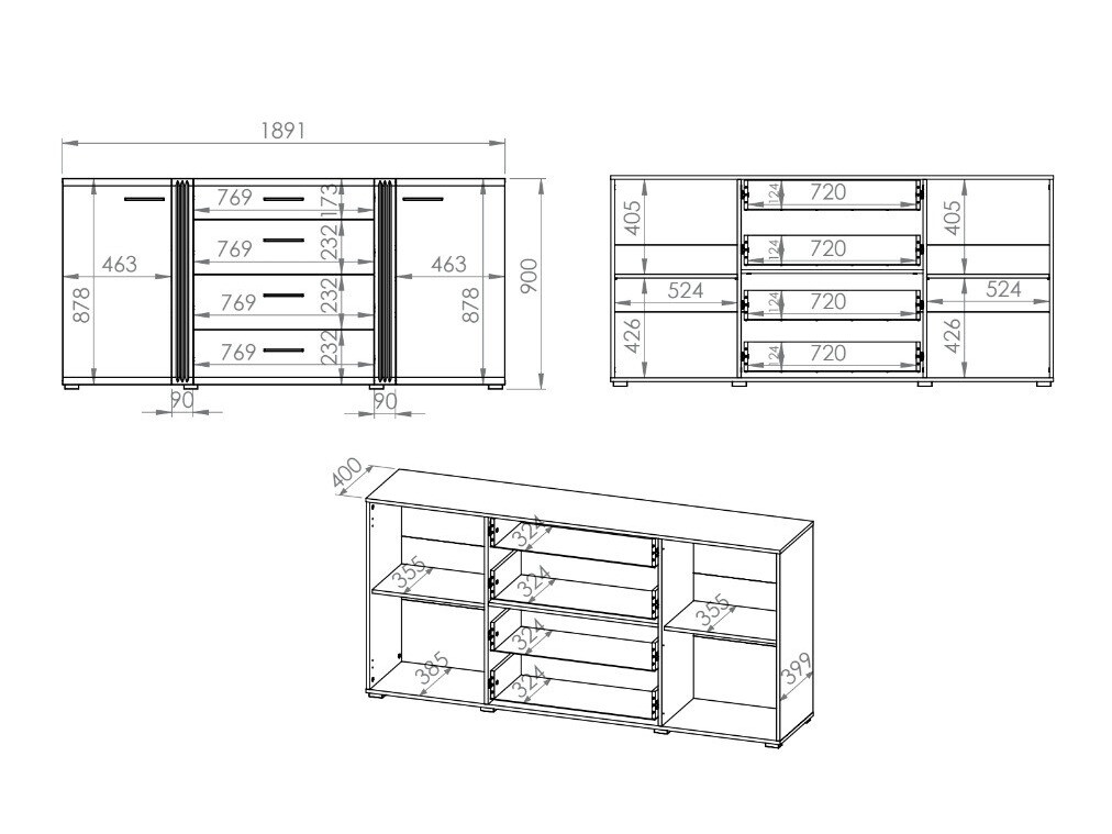 Chest of drawers Venleva 104