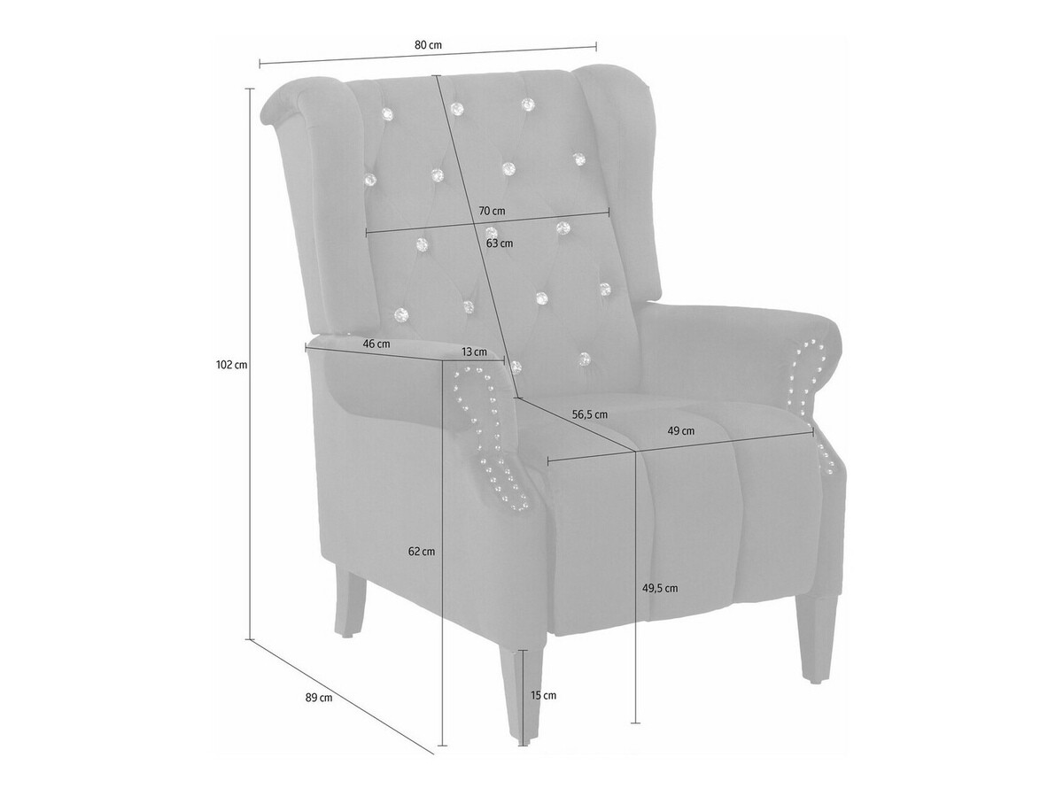 Armchair recliner Denton 908 (Anthracite)